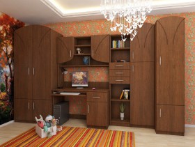 Буратино Детская Комплект мебели (Орех) в Брянске - bryansk.katalogmebeli.com | фото