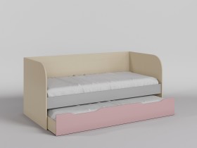 Диван-кровать Грэйси (Розовый/Серый/корпус Клен) в Брянске - bryansk.katalogmebeli.com | фото