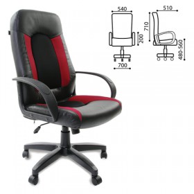 Кресло офисное BRABIX Strike EX-525 (черно-красный) в Брянске - bryansk.katalogmebeli.com | фото