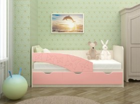 Кровать Бабочки 1,6м (Розовый металлик) в Брянске - bryansk.katalogmebeli.com | фото