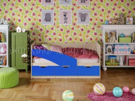 Кровать Бабочки 2,0м (Синий матовый) в Брянске - bryansk.katalogmebeli.com | фото