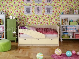 Кровать Бабочки 2,0м (Ваниль матовый) в Брянске - bryansk.katalogmebeli.com | фото