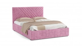 Кровать Гамма ш. 1400 (без основания для хранения) (велюр тенерифе розовый) в Брянске - bryansk.katalogmebeli.com | фото