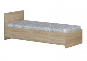 Кровать одинарная 800-2 без матраса (прямые спинки) Дуб Сонома в Брянске - bryansk.katalogmebeli.com | фото