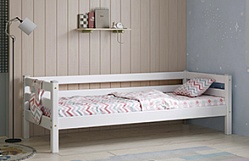 Кровать Соня Вариант 2 с задней защитой Белый полупрозрачный в Брянске - bryansk.katalogmebeli.com | фото