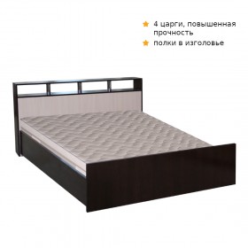 Кровать ТРОЯ 1200 Венге-Дуб бел. в Брянске - bryansk.katalogmebeli.com | фото