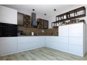 Модульная кухня Бронкс 1,8 м (Кварц) в Брянске - bryansk.katalogmebeli.com | фото 5
