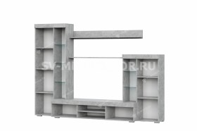 Мебель для гостиной МГС 5 Цемент светлый / Белый в Брянске - bryansk.katalogmebeli.com | фото 4
