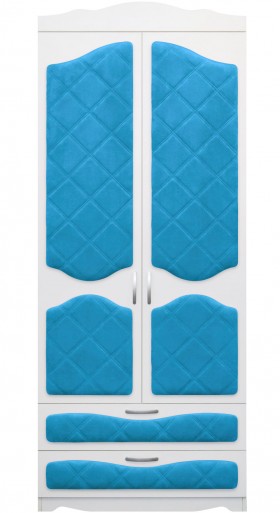 Шкаф 2-х створчатый с ящиками серии Иллюзия 84 Ярко-голубой в Брянске - bryansk.katalogmebeli.com | фото