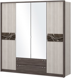 Шкаф четырехстворчатый с зеркалом Шк69.1 Николь в Брянске - bryansk.katalogmebeli.com | фото
