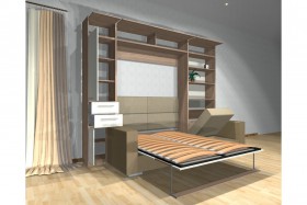 Шкаф-кровать с диваном Каролина в Брянске - bryansk.katalogmebeli.com | фото 3