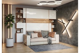 Шкаф-кровать с диваном Дина в Брянске - bryansk.katalogmebeli.com | фото 1