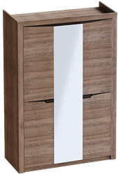 Шкаф трехдверный Соренто Дуб стирлинг/Кофе структурный матовый в Брянске - bryansk.katalogmebeli.com | фото