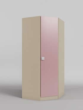 Шкаф угловой (угловая секция) Грэйси (Розовый/корпус Клен) в Брянске - bryansk.katalogmebeli.com | фото